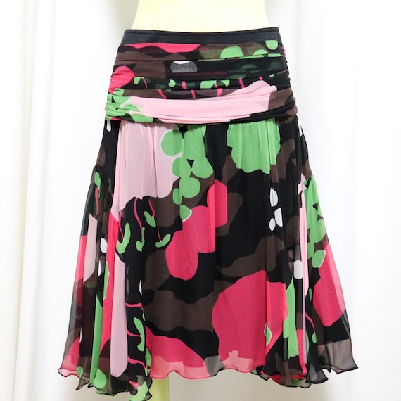 Vintage KENZO Silk Skirt | Authentic Kenzo Knee L… - image 1