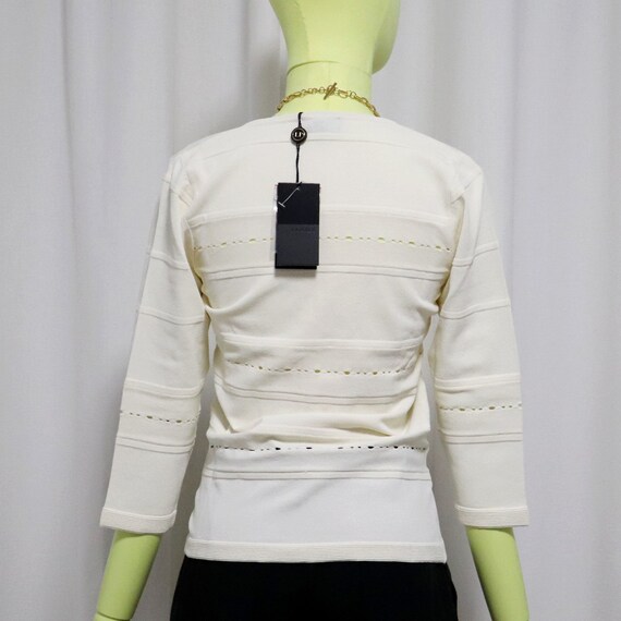 新品 LA PERLA ブラウス（タグ付き）｜7分袖 アイボリー ボタン付き