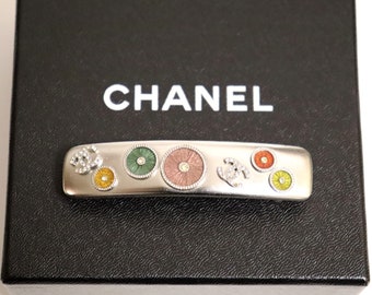 CHANEL Barrette Hair Clip | Authentic Vintage Chanel COCO Mark Silver Hair  Clip | Collectible Chanel | made in France