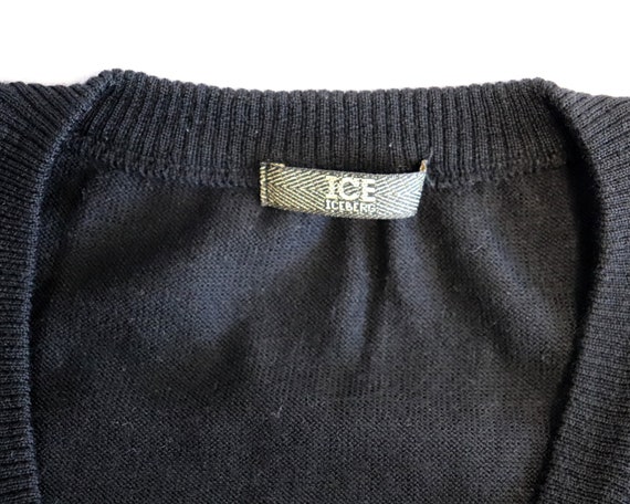 ICEBERG Sweater | Black Wool Sweater with Long Si… - image 6