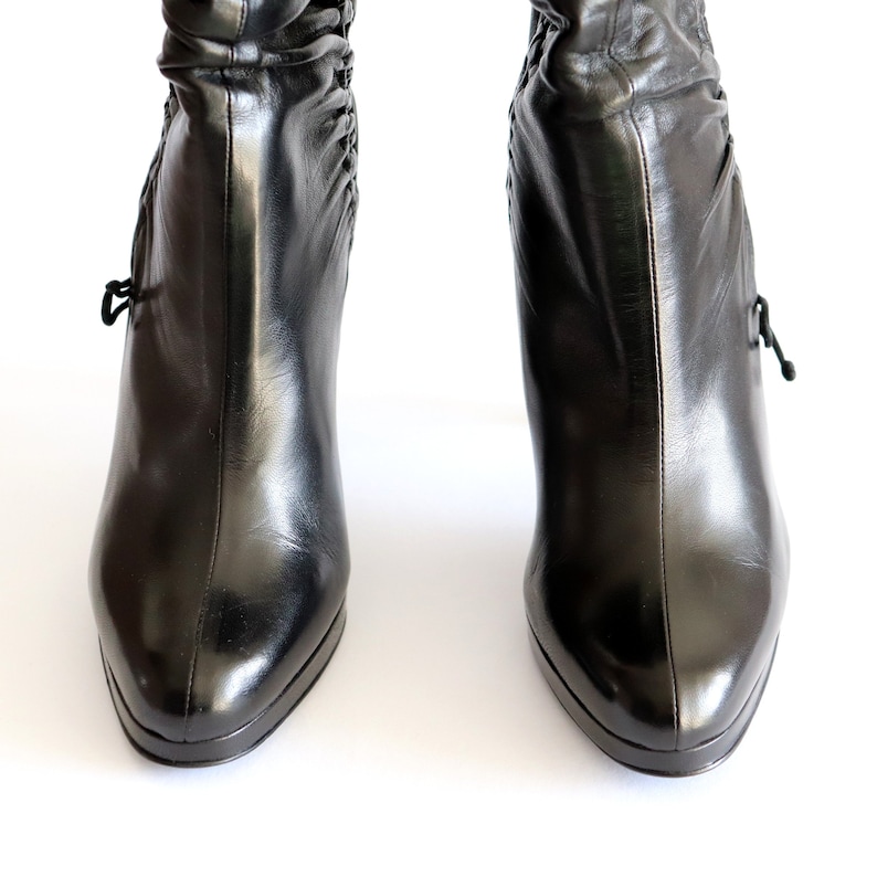 New GUCCI TOM FORD Fashion Collection Black Leather High - Etsy