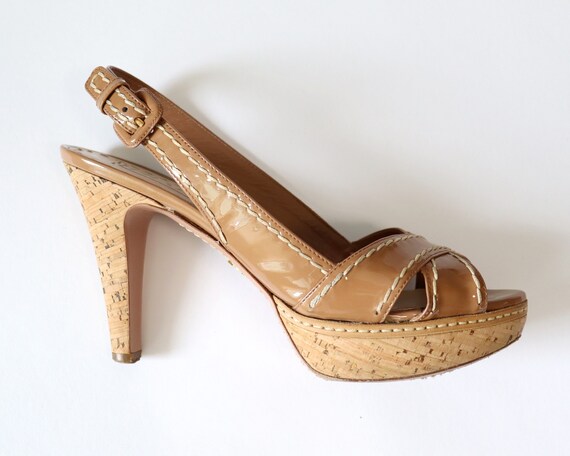 PRADA Cork Sandals |Authentic Vintage Prada High … - image 7