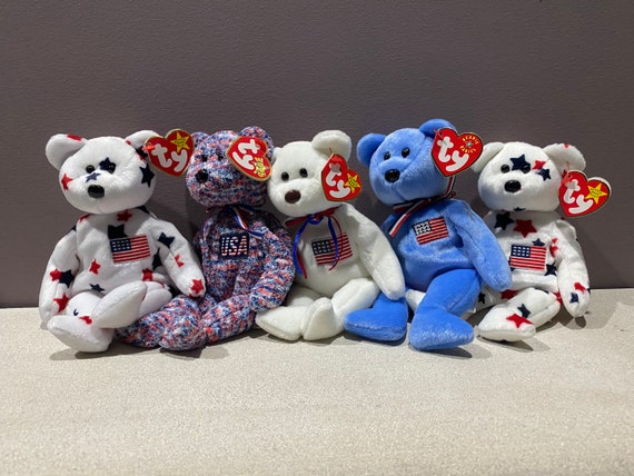 Gloryusaamericalibearty Ty Beanie Babies W Hang Tags Etsy