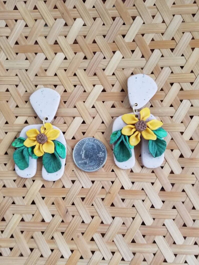Sunflower earrings