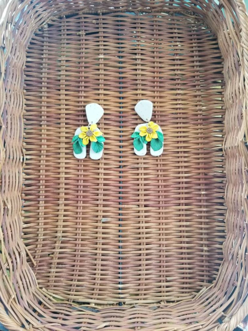 Sunflower earrings
