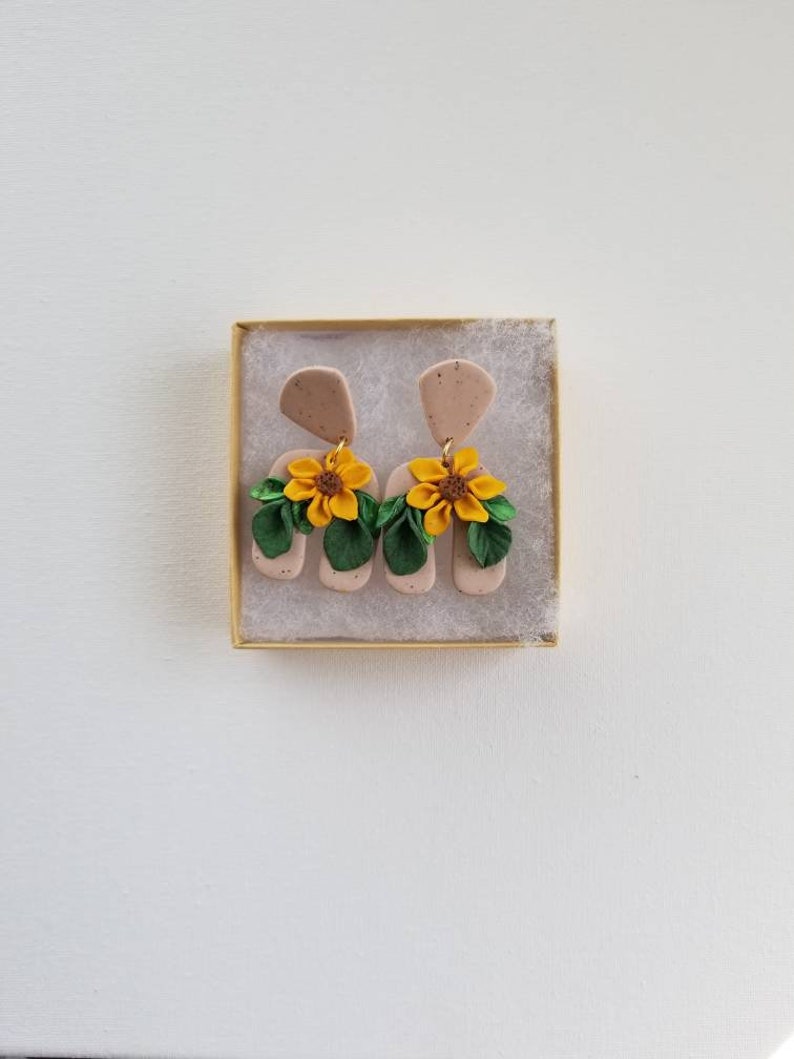 Sunflower earrings