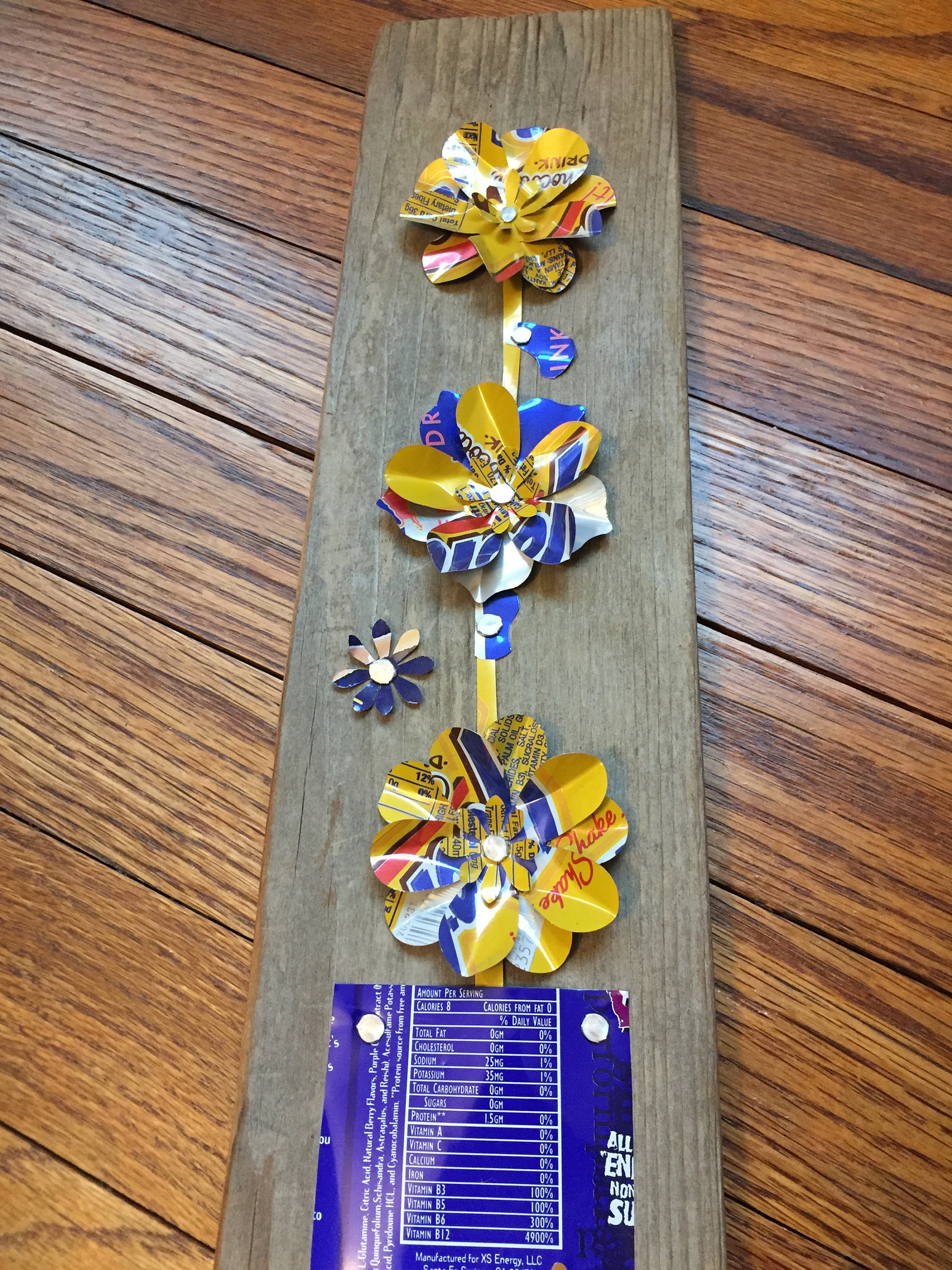 Handmade Soda Can Wall Art Flower Pot Sign Etsy