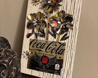 Coca-cola Zero Soda Can Flower Art: Recycled Metal Wall Decor - Etsy