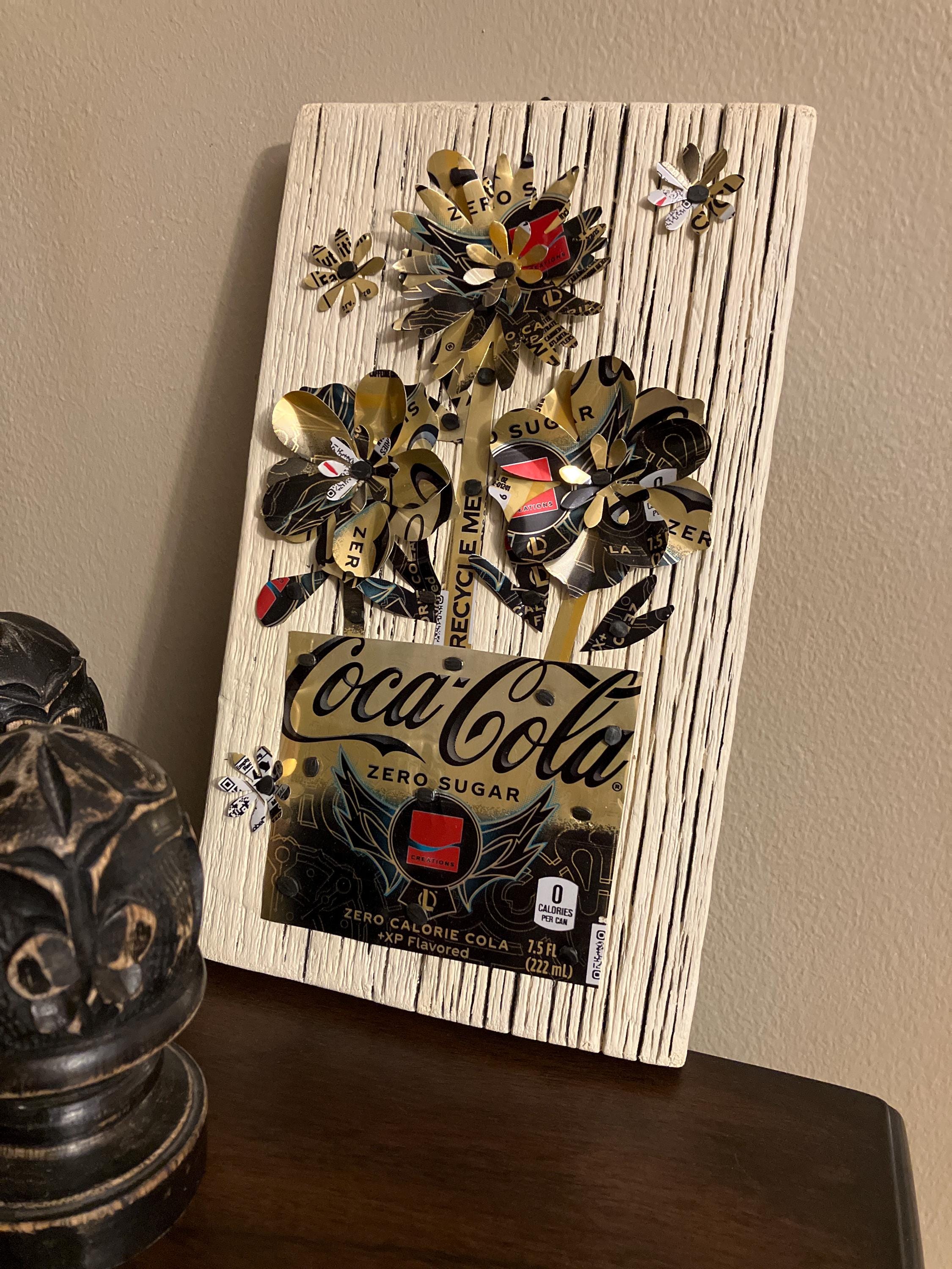Coca-cola Zero Soda Can Flower Art: Recycled Metal Wall Decor - Etsy