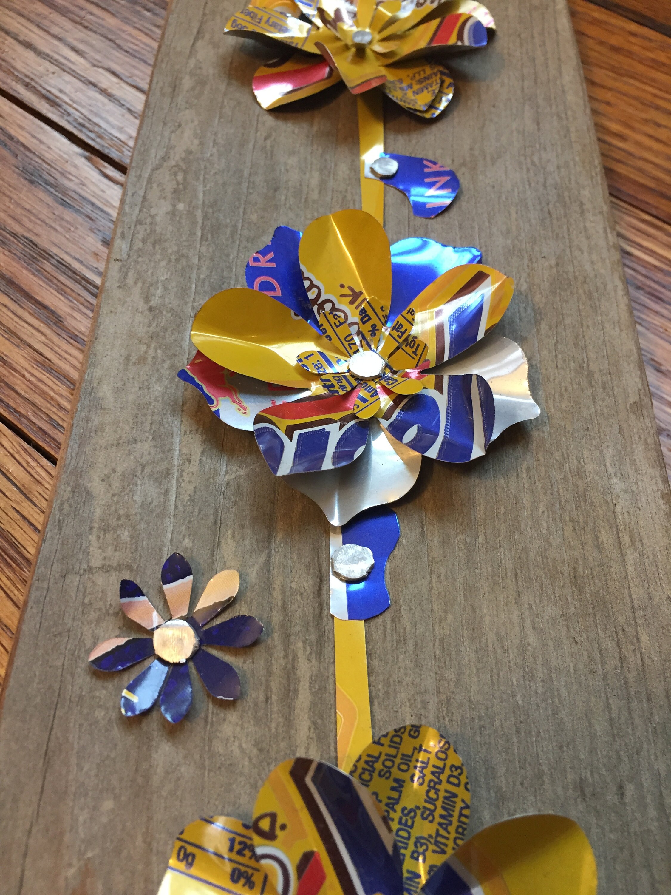 Handmade Soda Can Wall Art Flower Pot Sign Etsy