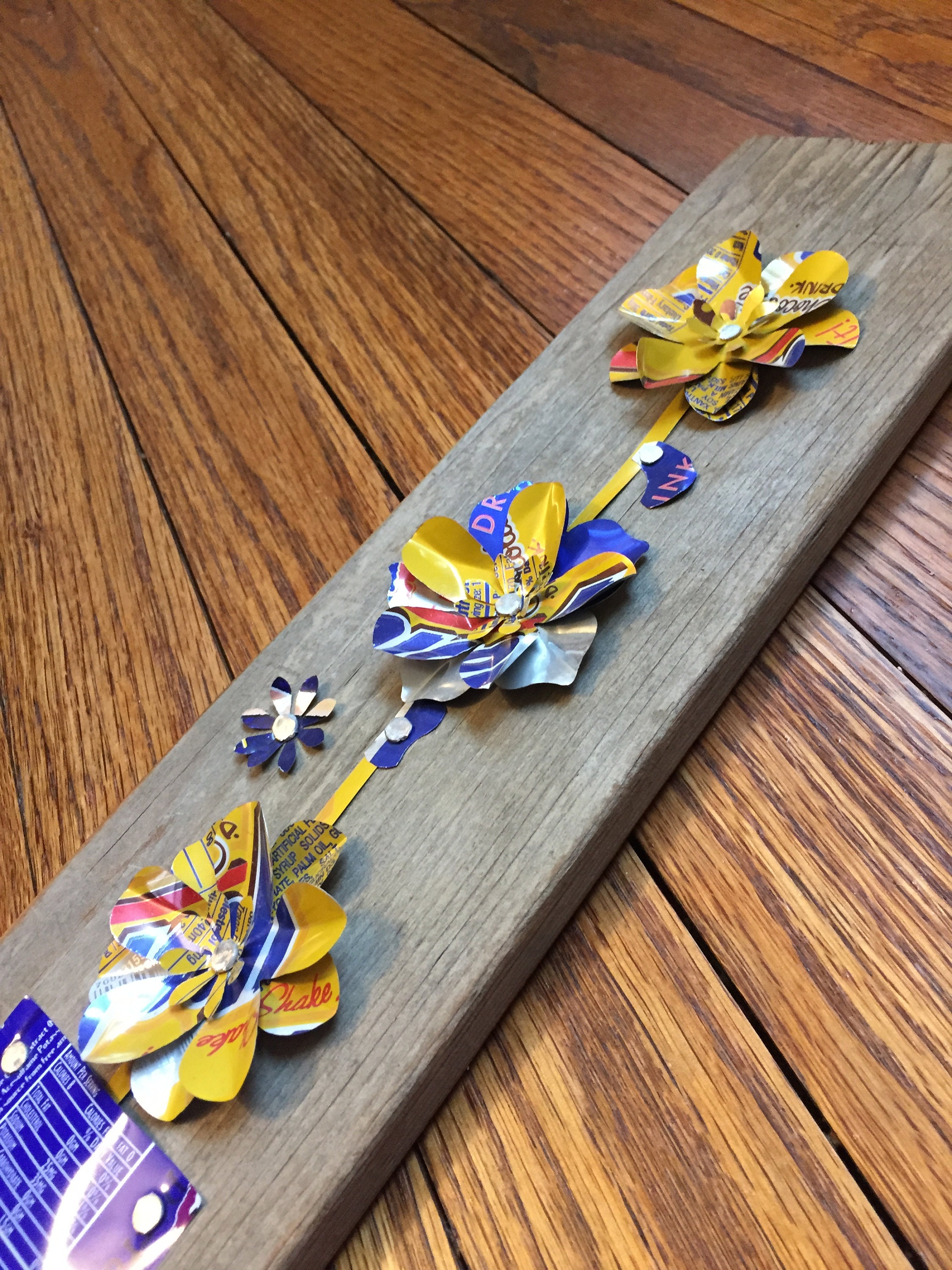 Handmade Soda Can Wall Art Flower Pot Sign Etsy