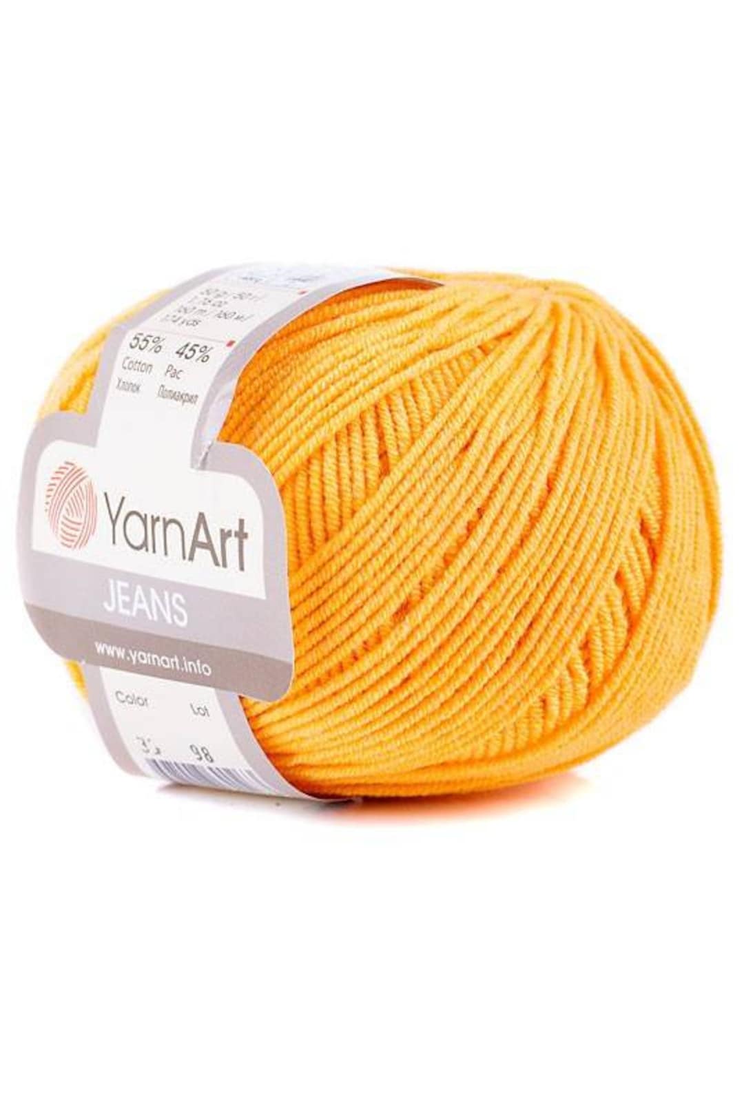 Yarnart Jeans 50gr 160m Sport Weight Cotton Blend, Yarn for Crochet