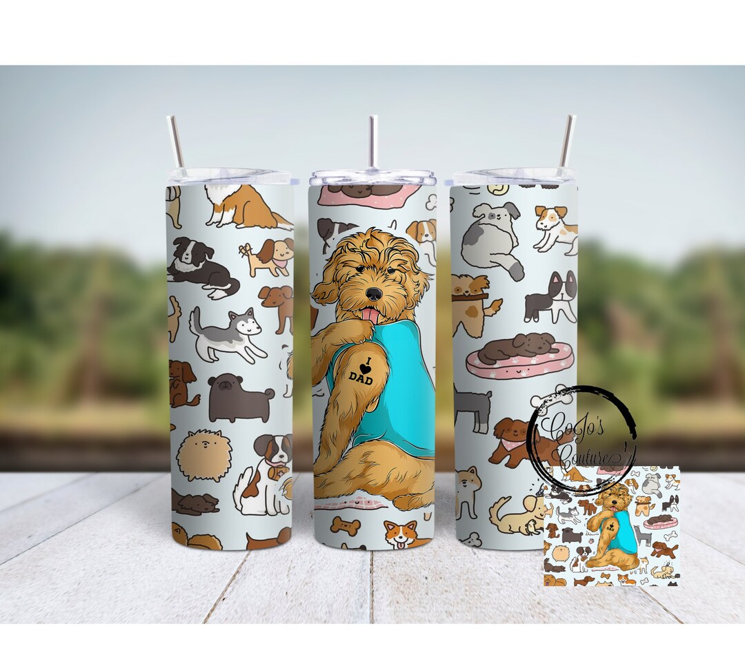 Best Handsome Fur Dad This Year - Personalized Custom 3D Inflated Effect Tumbler main image 1
