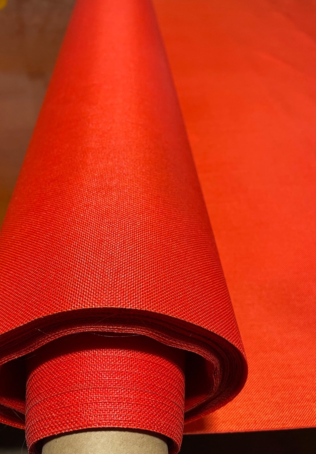 500D Orange Coated Nylon Cordura Fabric by the Yard Nylon Outdoor