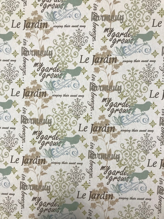 Sewing Richloom FARMHOUSE Printed Cotton duck fabric by the yard Fabric
