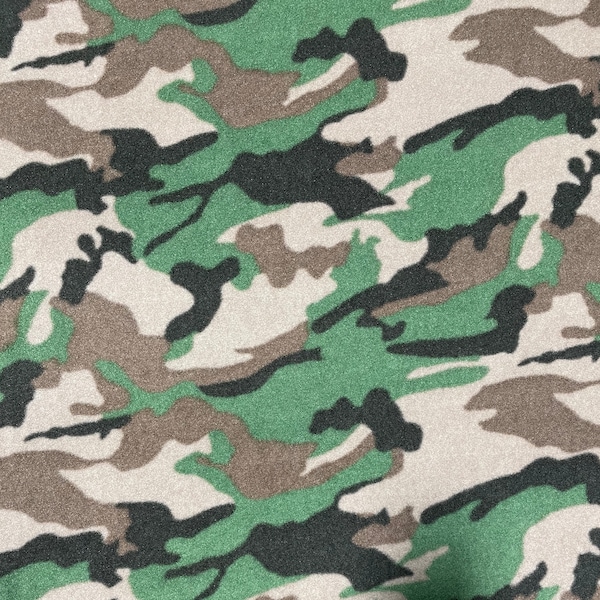 Polartec Fleece Fabric by the yard  -  300 Weight - Green Woodland Camouflage