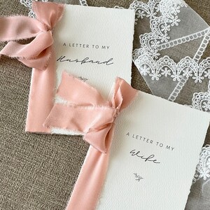 Libros de votos matrimoniales personalizados, libreto de votos con borde desbarbado, elegante recuerdo hecho a mano, cartas de amor para mi esposo y mi esposa, regalos de boda