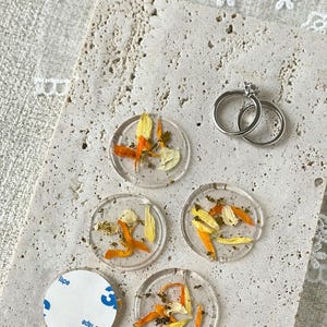 Cachets de cire fleurs séchées avec feuille d'or, Tampon de cire auto-adhésif orange, Cachet de cire pour faire-part de mariage, Tampon de cire pour enveloppes