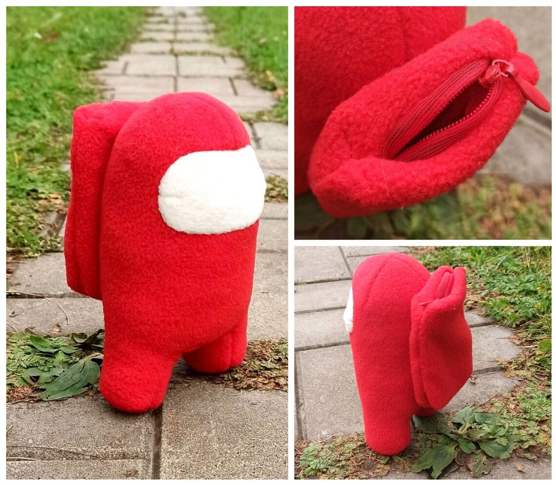 Among Us Plush Big Toy Crewmate with Pocket Case Etsy