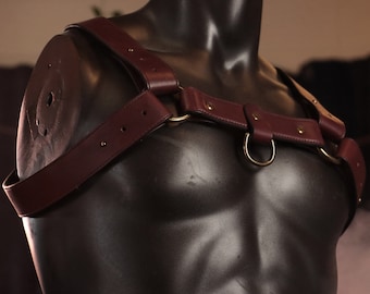 Premium Leather Bulldog Harness - Comfort Fit, Buckle-Free Design, Perfect for Stylish Men