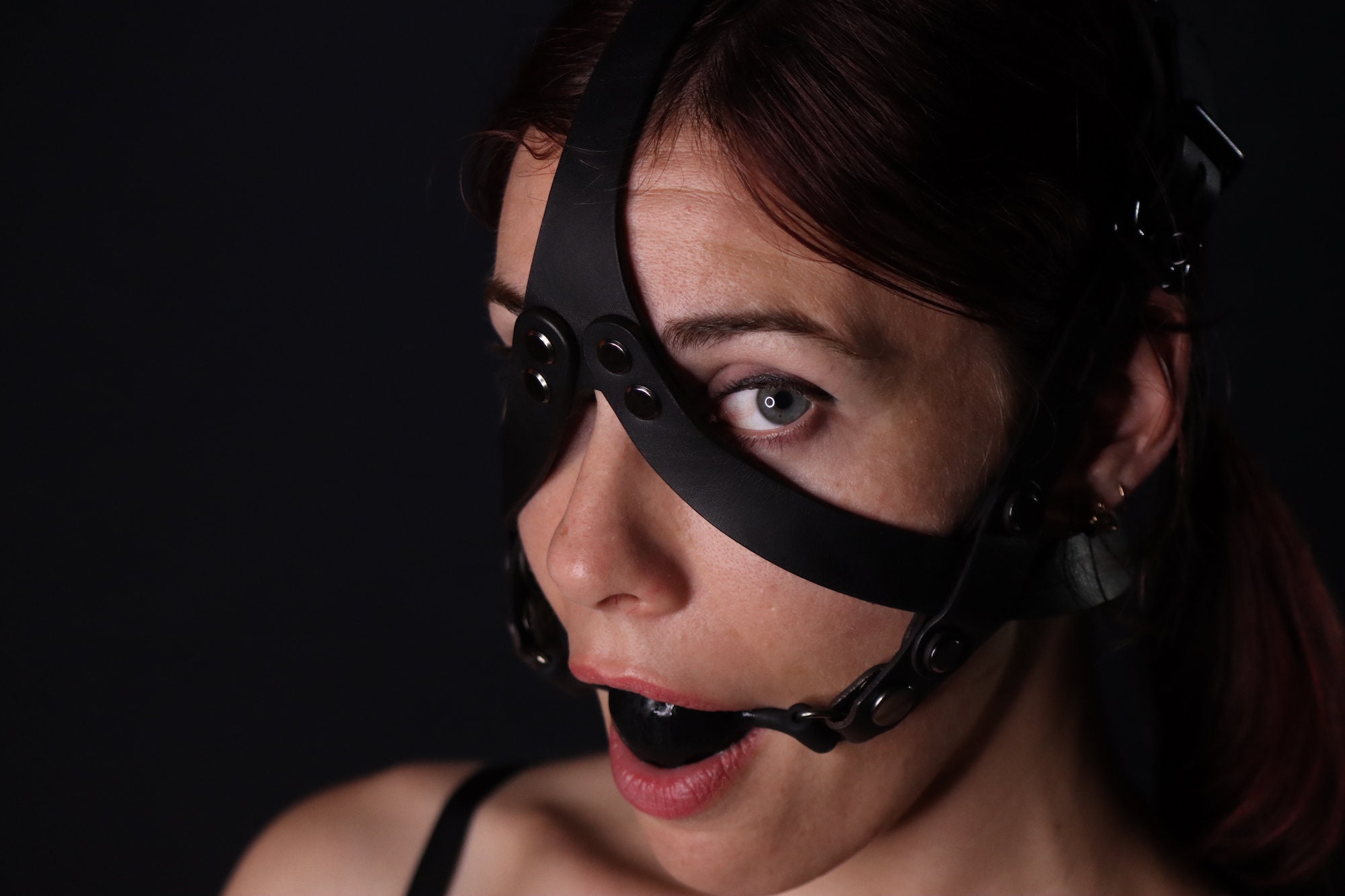 Locking Harness Gag: Multiple Size Ball Gags and Ring Gag With - Etsy