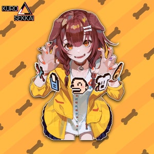 Inugami Korone Sticker / Hololive Sticker / Anime Vinyl Sticker / Vtuber Vinyl Sticker