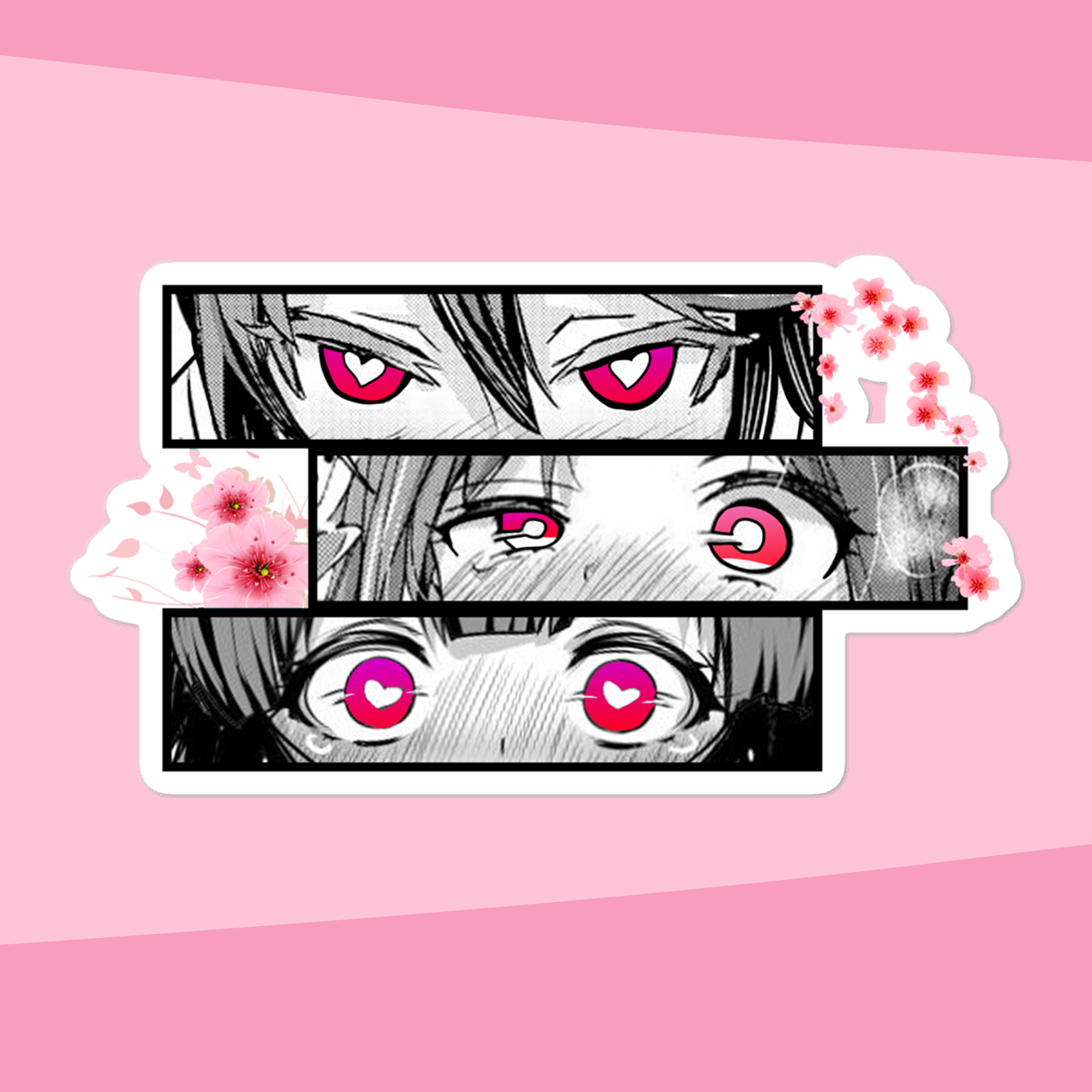 Lewd Ahegao Hentai Manga Eyes Sticker Aesthetic Vaporware Etsy