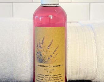 Lavender Chamomile Bubble Bath: Relaxing Aromatherapy Spa Soak