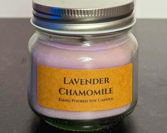 Lavender Chamomile Soy Candle: Relaxing Spa Aromatherapy