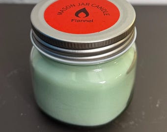 Flannel Candle: Bergamot, Mahogany & Musk Scented Soy Wax Candle