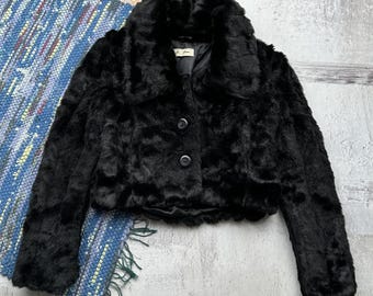Vintage Faux Fur Cropped Coat