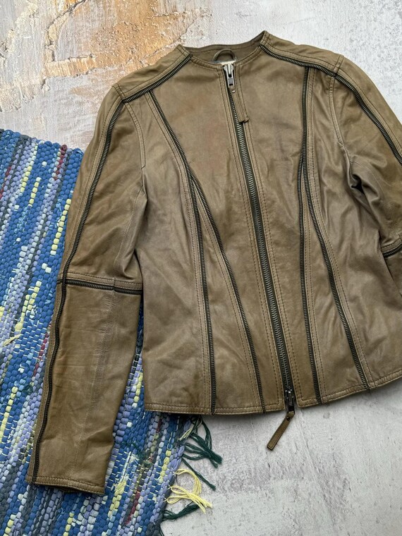 ジャケット・アウター vintage lether cropped studs down jacket Vintage-1980s-cropped-Leather-