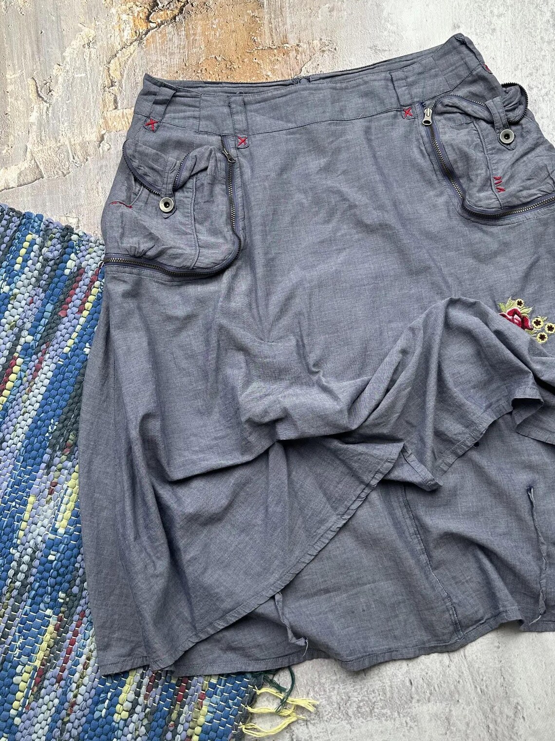 Classic Button Down Midi Cargo Skirt main image 0