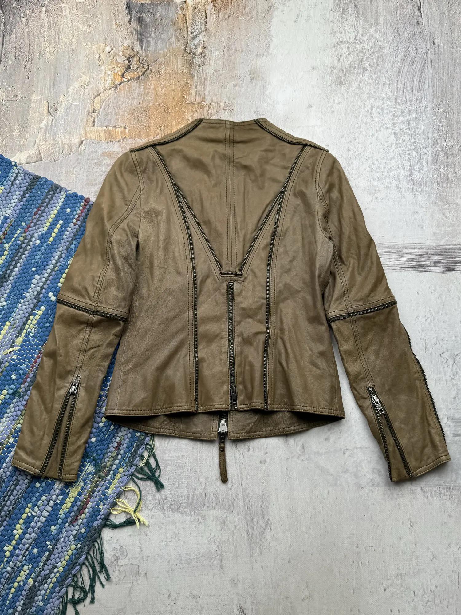 ジャケット・アウター vintage lether cropped studs down jacket Vintage-1980s-cropped-Leather-