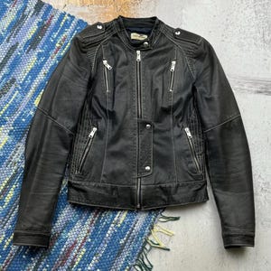 Vintage kurze Lederjacke
