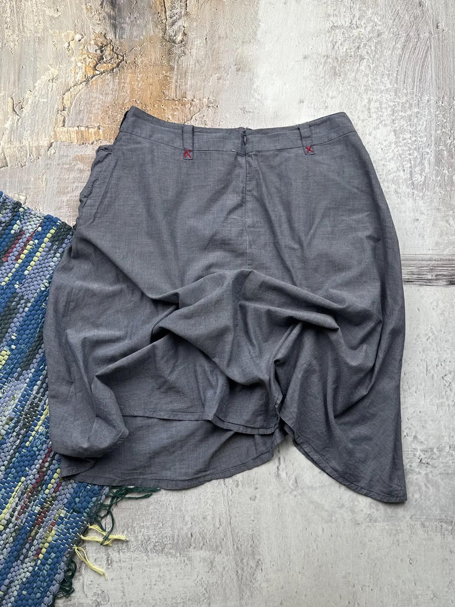 Wax vintage belted cargo skirt