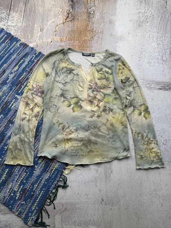 Vintage Printed Long Sleeve - Etsy