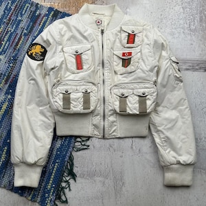 Vintage Cropped Bomber Jacket