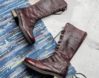 Vintage Leather Faded Boots
