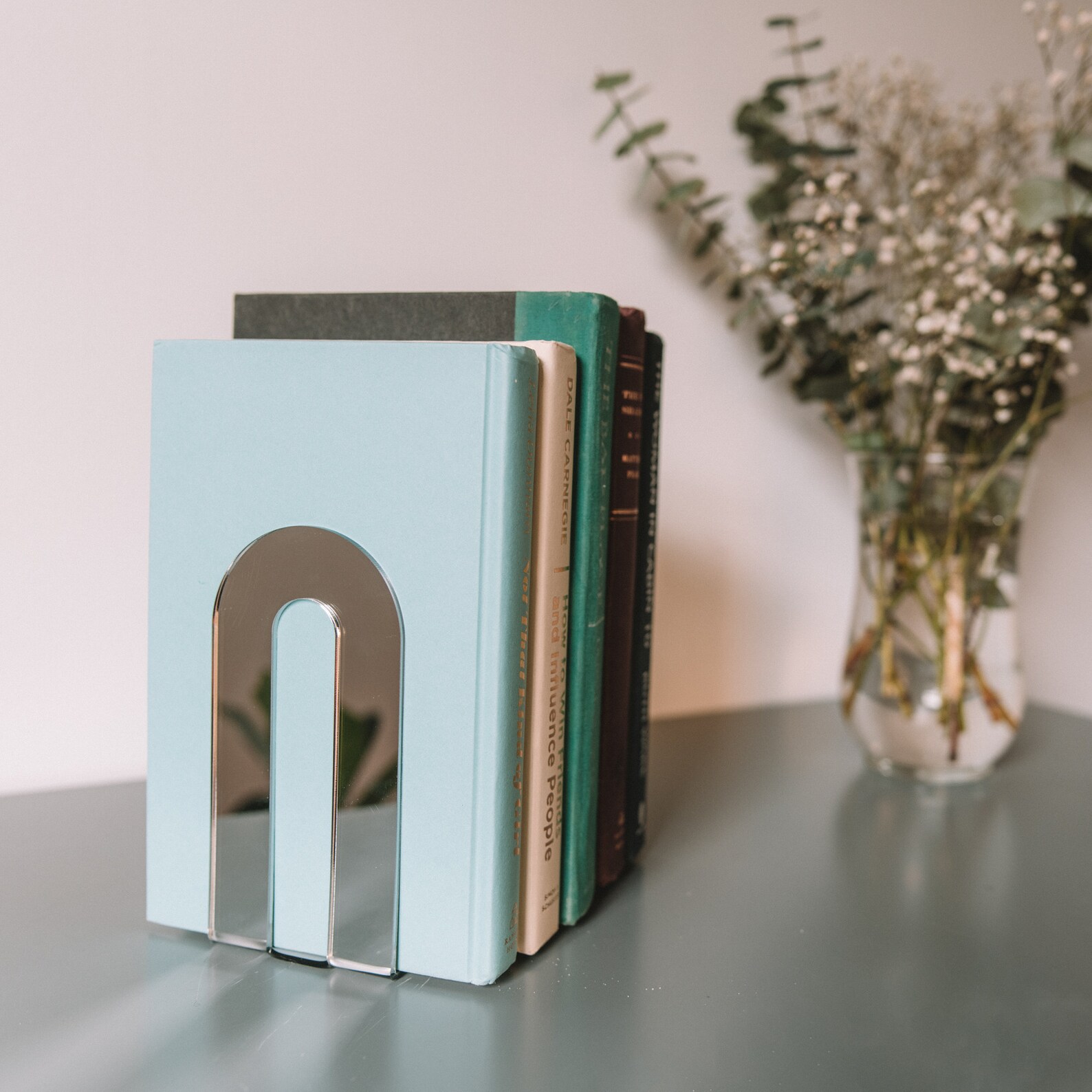 Acrylic Bookends Mid Century Modern Bookends Transparent Etsy