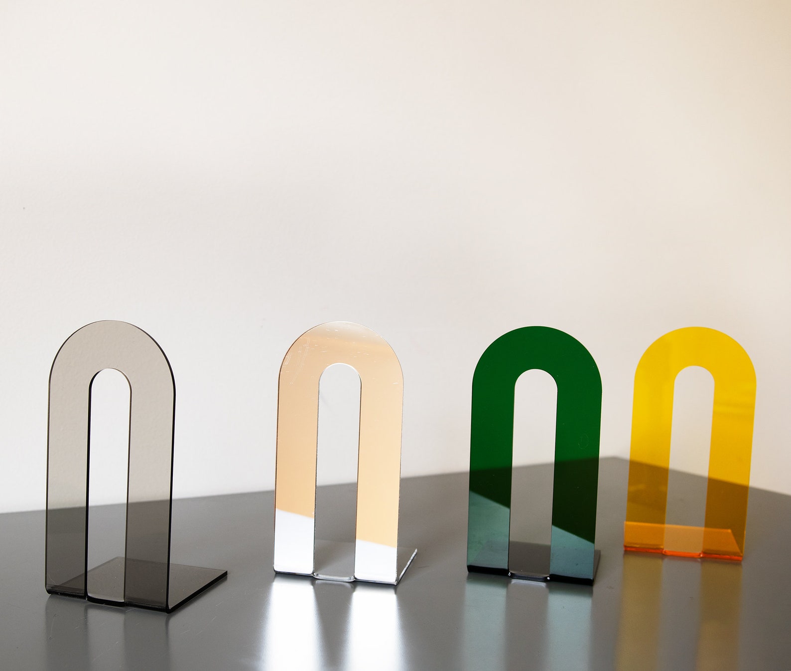 Acrylic Bookends Mid Century Modern Bookends Transparent Etsy