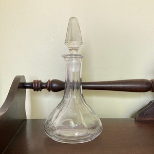 Leaded Glass Decanter with Topper