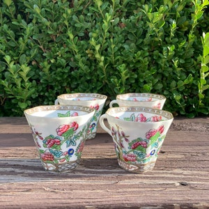 4 - Indian Tree Coalport Fine Bone China Cups