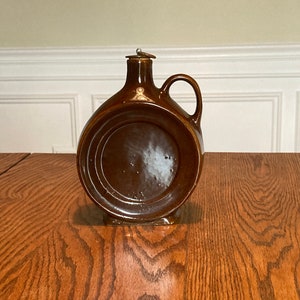 Brown Jug with Stopper made from a Norwegian Coin
