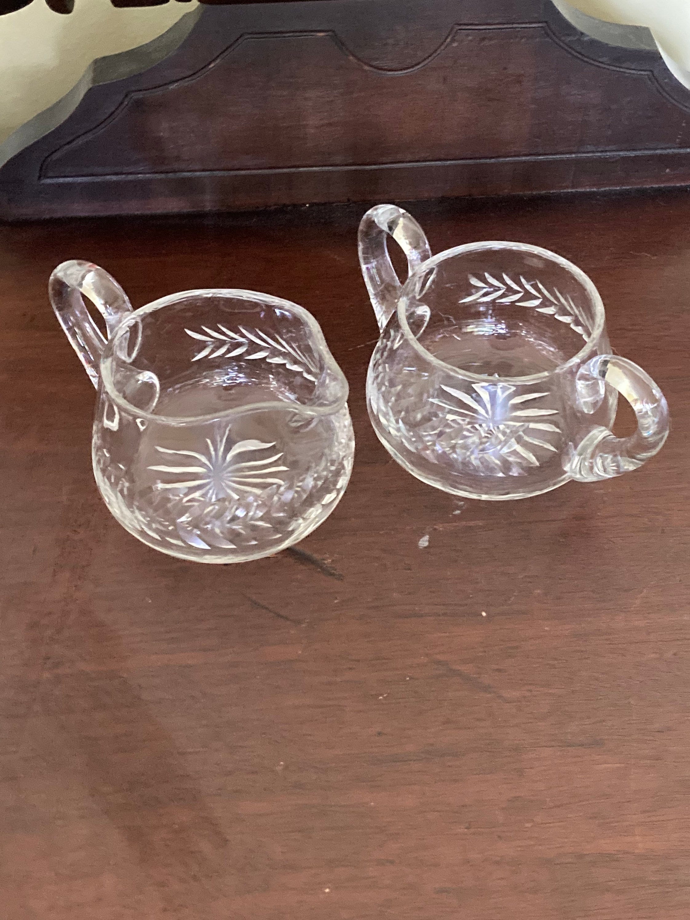 Cut Glass Creamer and Sugar Etsy UK