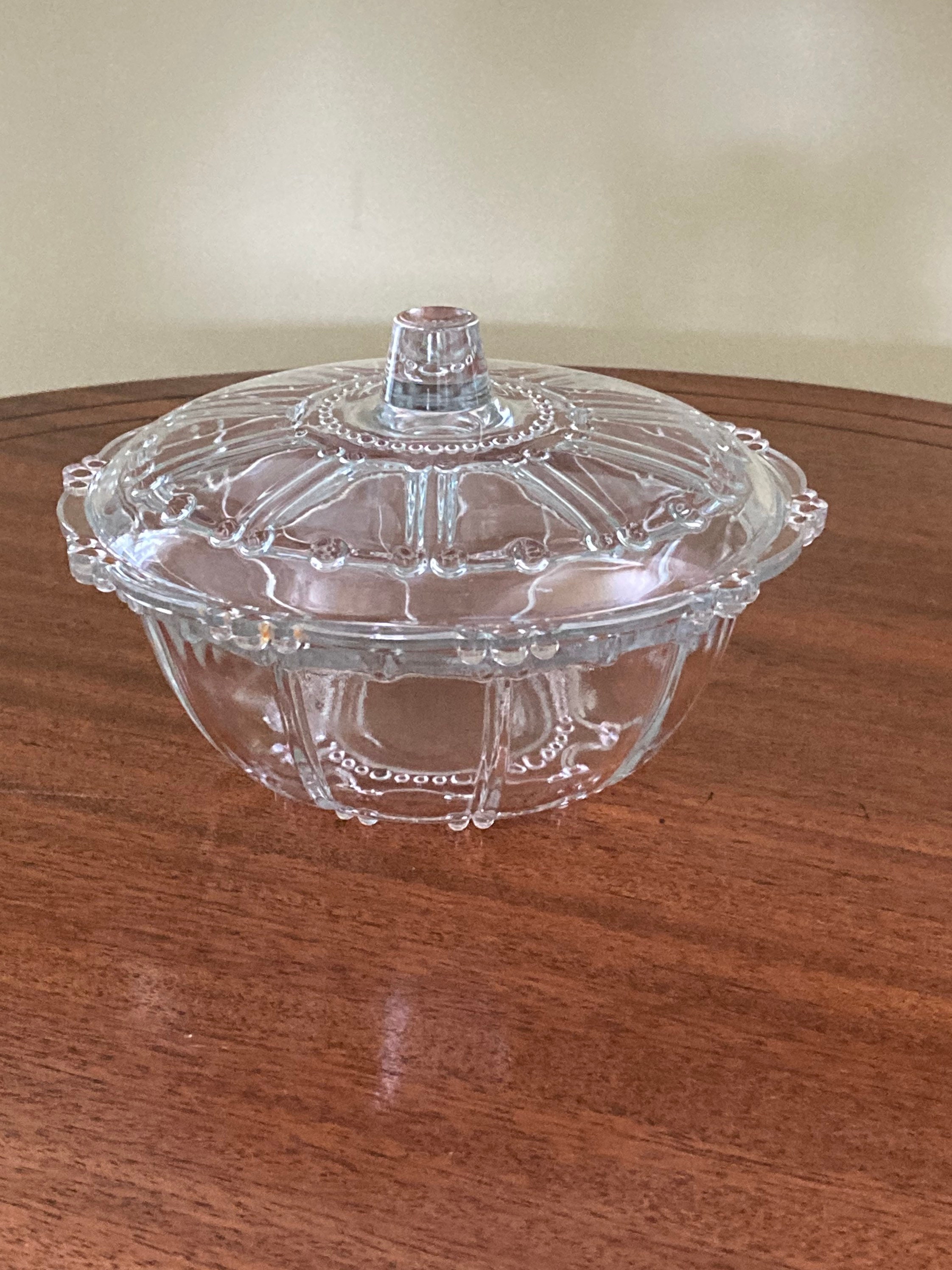 Decorative Glass Bowl With Lid Etsy UK