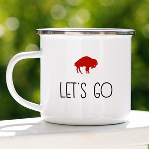 Buffalo Bills Enamel Camping Mug: Josh Allen Fan Gift