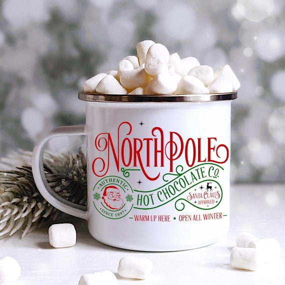 Personalized Christmas Hot Cocoa Mug: North Pole Design