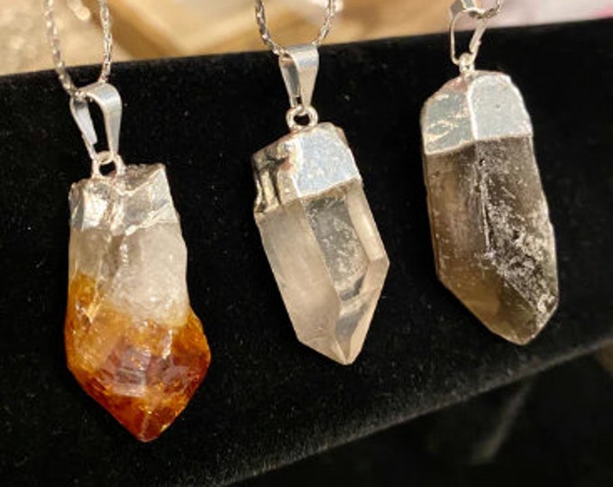 Crystal Point Pendant Necklace
