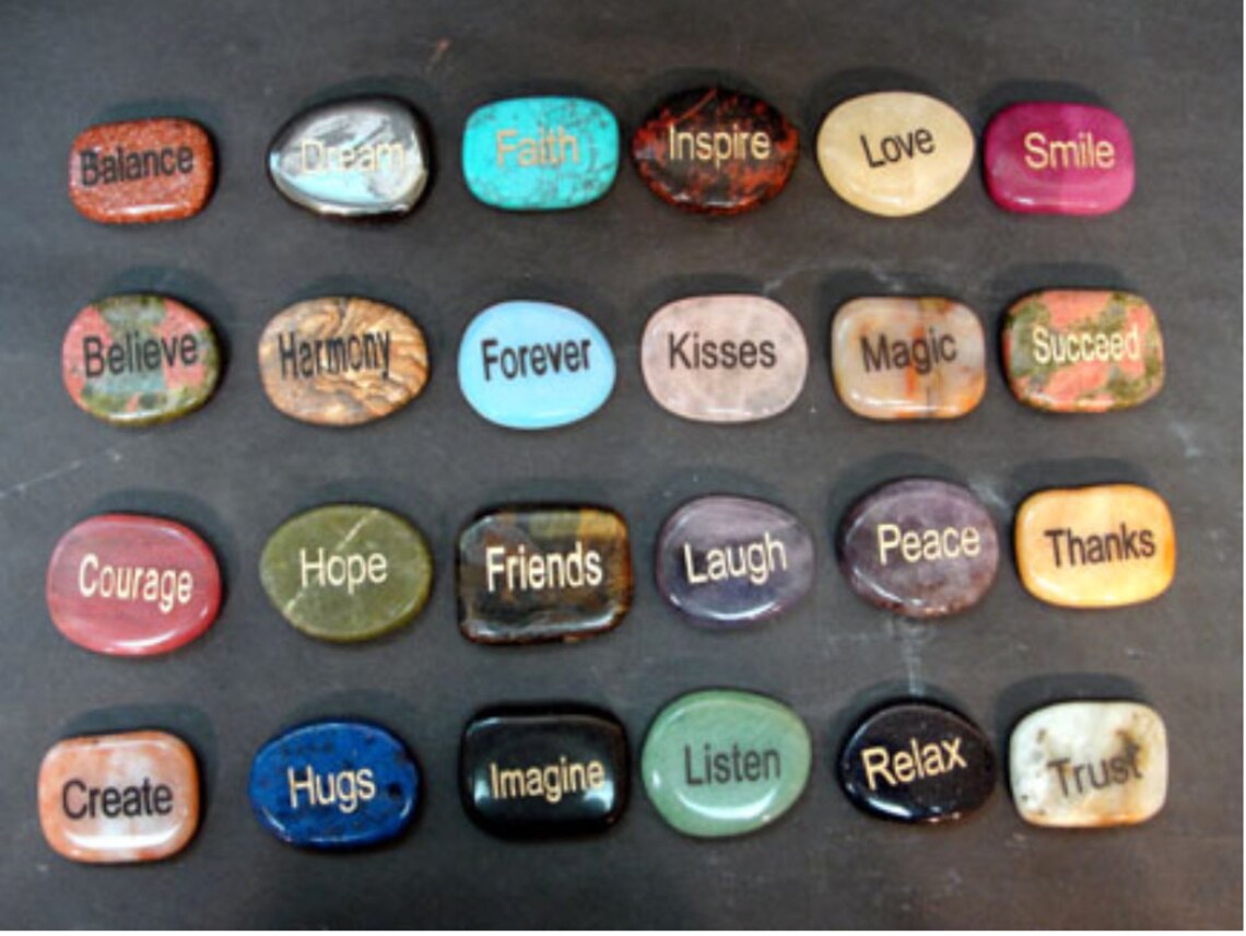 Word Stones Etsy